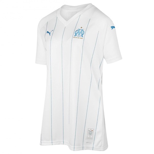 Camiseta Marsella Replica Primera Ropa Mujer 2019/20 Blanco