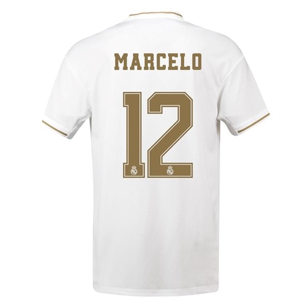 Camiseta Real Madrid NO.12 Marcelo Replica Primera Ropa 2019/20 Blanco